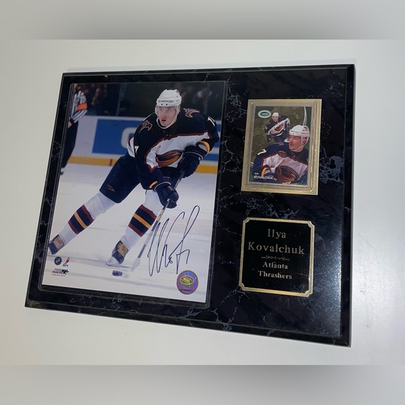 Ilya Kovalchuk Wooden Plaque with Autographed Photo, Atlanta Thrashers NHL - Picture 13 of 16